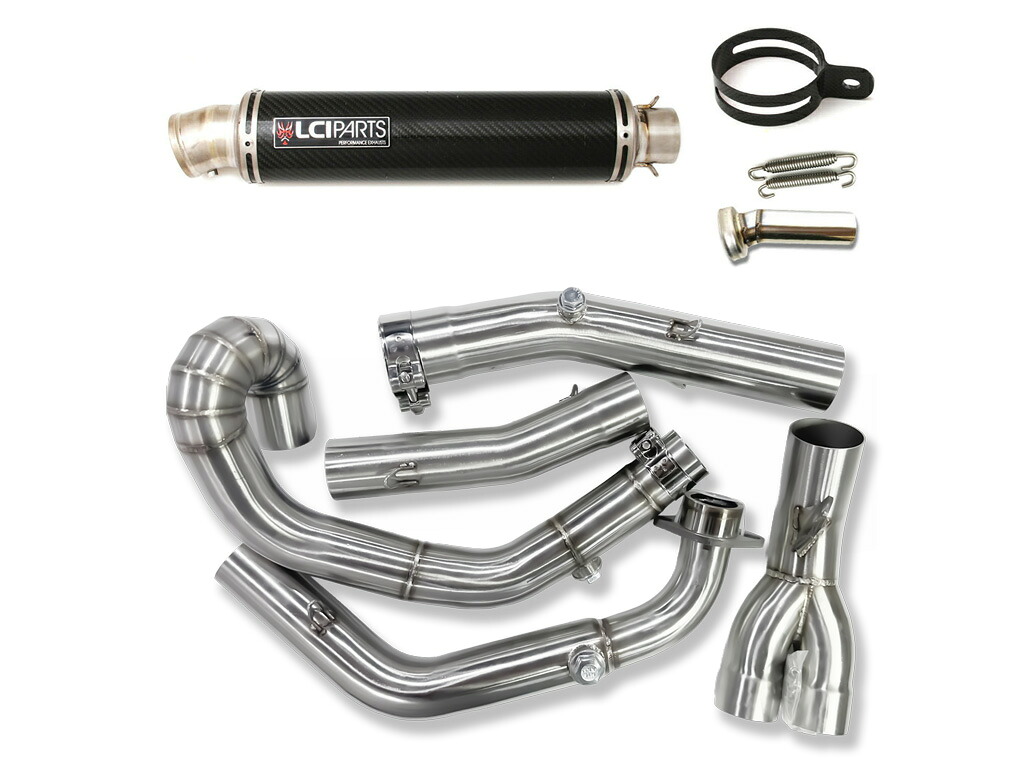 スズキ SV650 2003-2015 LCIPARTS ラウンドチタンカーボンフルエキゾーストマフラー