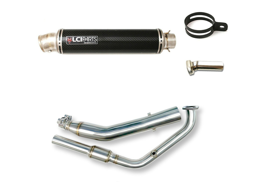ヤマハ XSR125 2021-2025 LCIPARTS ラウンドチタンカーボンフルエキゾーストマフラー｜LCIPARTS EXHAUST
