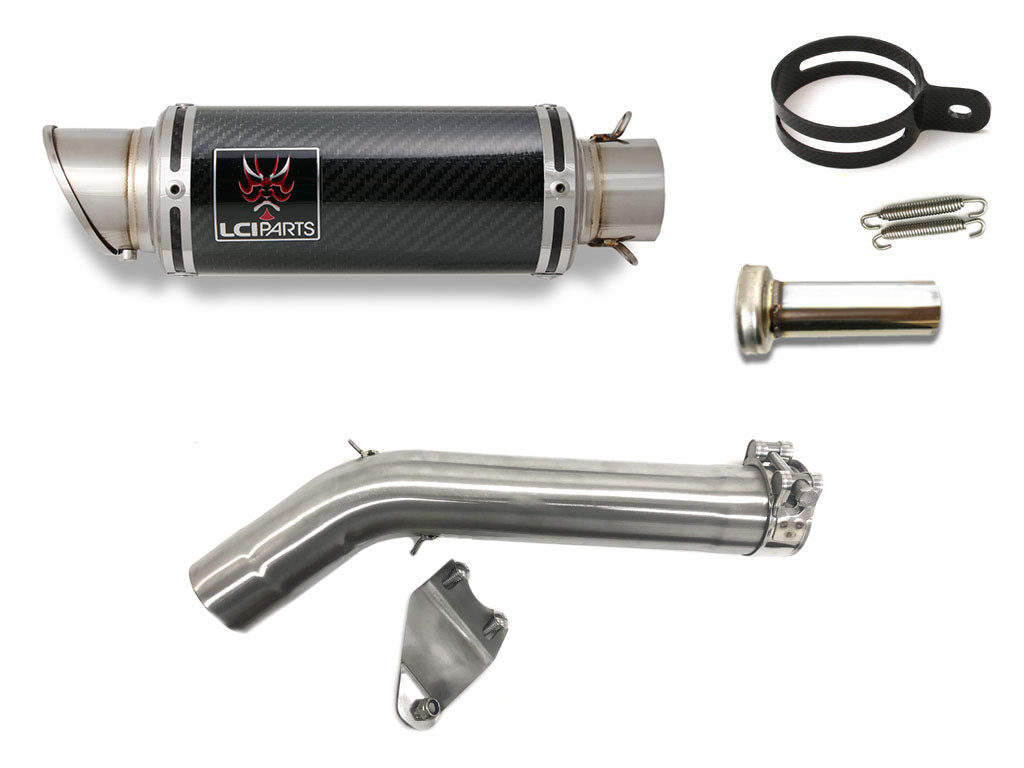 BMW F750GS 2019-2024 LCIPARTS ショートカーボンスリップオンマフラー