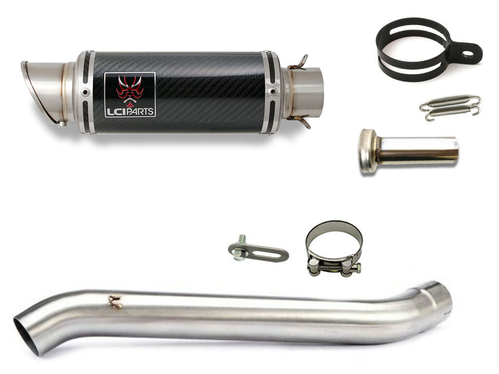 スズキ GSX-R1000 K7K8 2007-2008 4in1 LCIPARTS ショートカーボンスリップオンマフラー｜LCIPARTS EXHAUST