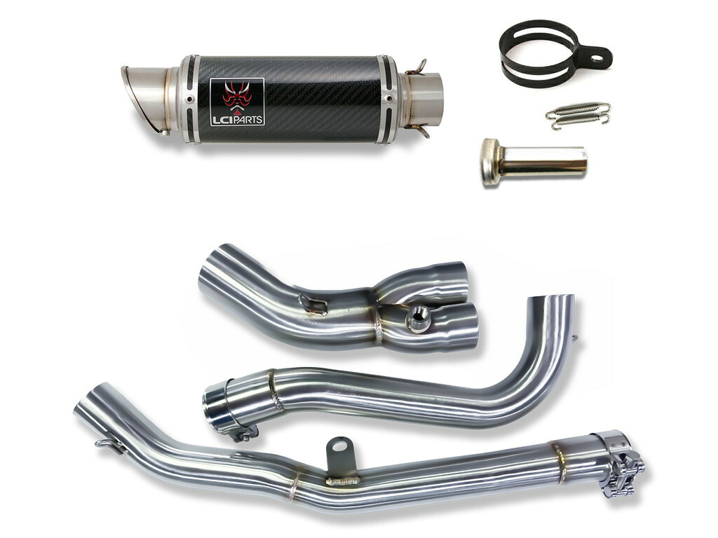 スズキ Vストローム650 | V-Strom 650 2017-2015 LCIPARTS ショートカーボンフルエキゾーストマフラー