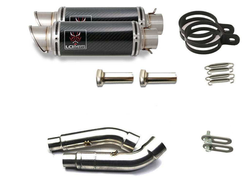 トライアンフ ストリートトリプル 2007-2012 LCIPARTS ショートカーボンスリップオンマフラー|LCIPARTS EXHAUST