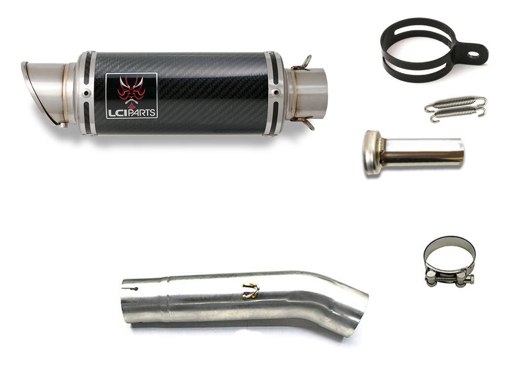 ヤマハ FZ6 FZS600 Fazer6 フェザー 1998-2003 LCIPARTS ショートカーボンスリップオンマフラー|LCIPARTS EXHAUST