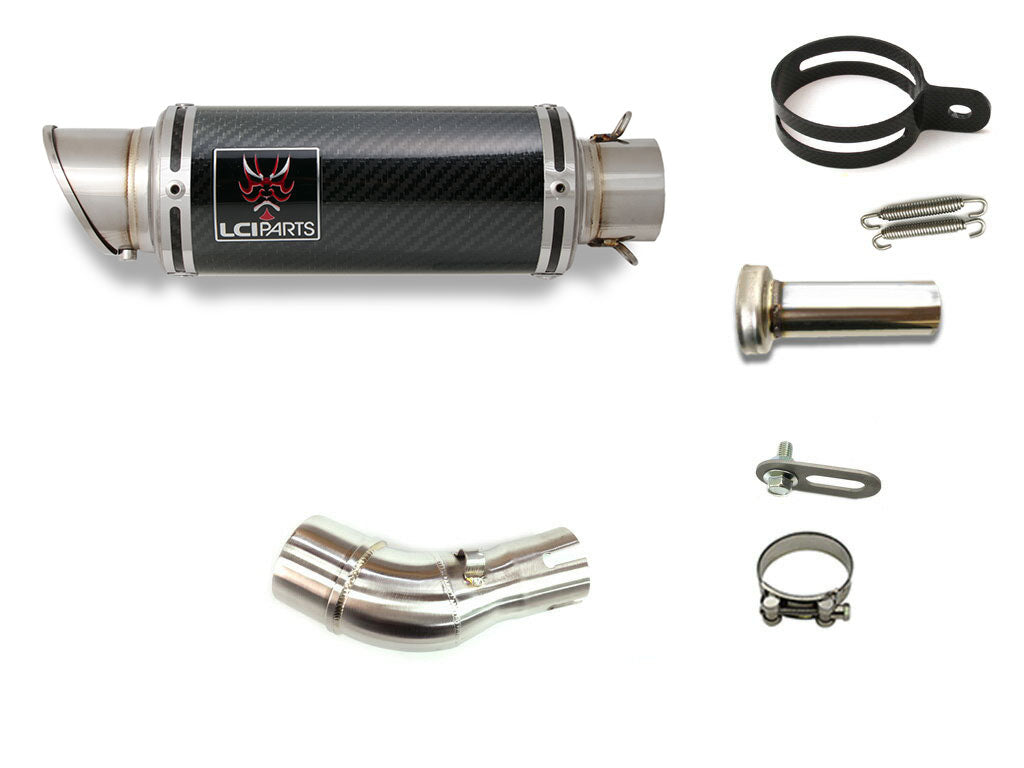 ヤマハ MT-25 MT-03 2015-2025 LCIPARTS ショートカーボンスリップオンマフラー