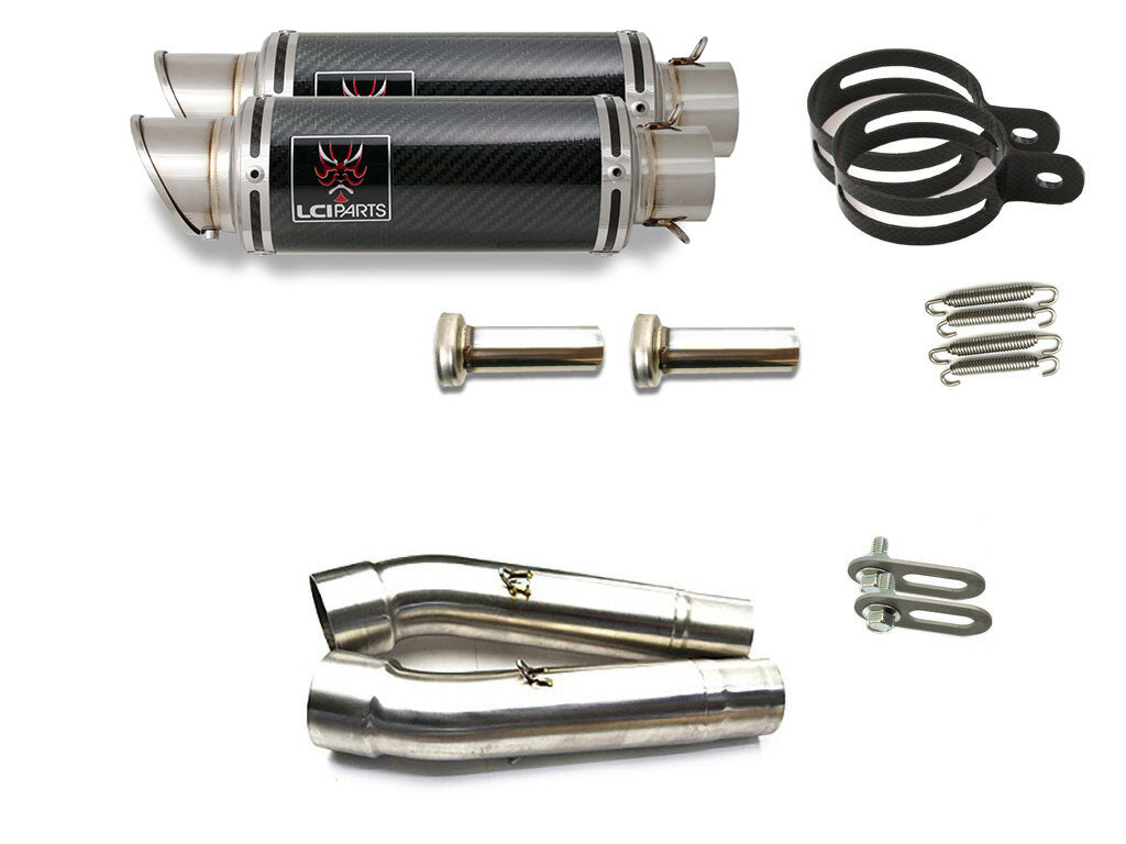 ヤマハ TRX850 1995- LCIPARTS ショートカーボンスリップオンマフラー|LCIPARTS EXHAUST