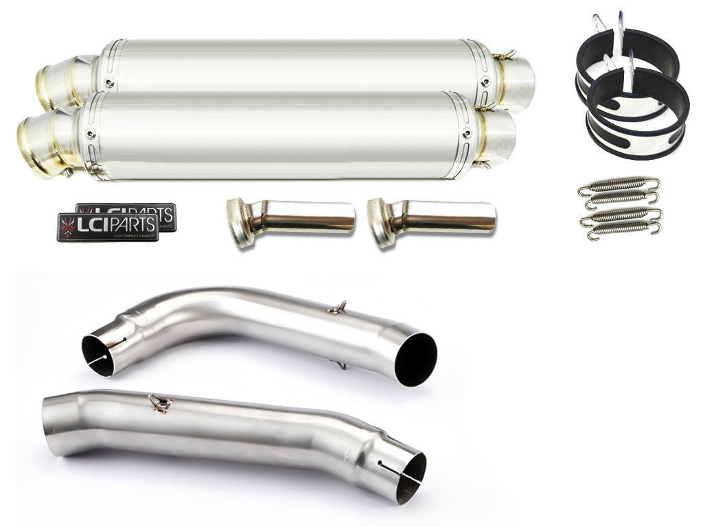 ホンダ VTR1000F ファイアーストーム SC36 1997-2003 LCIPARTS ラウンドステンレススリップオンマフラー