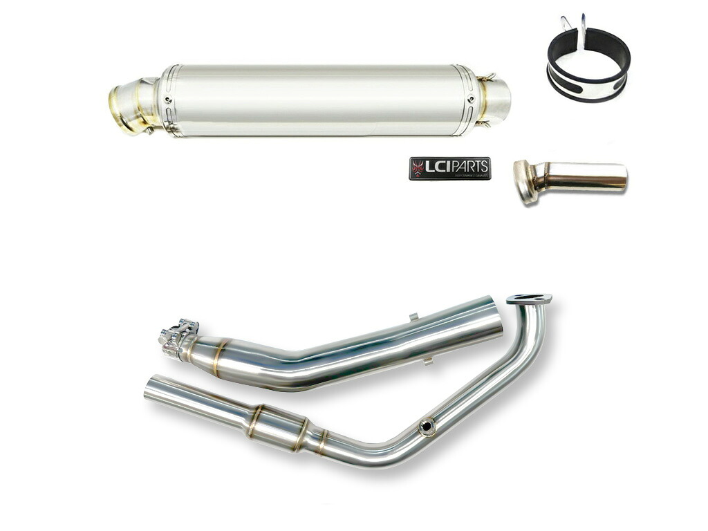ヤマハ YZF-R15 / MT-15 2017-2025 LCIPARTS ラウンドステンレスフルエキゾーストマフラー