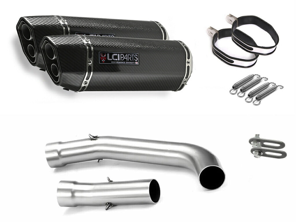 カワサキ Z1000 2007-2009 LCIPARTS ツインエンド カーボン スリップオンマフラー