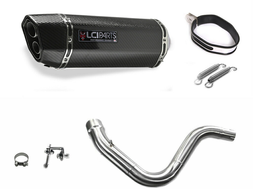 KTM 250 DUKE / 390 DUKE 2014-2016 LCIPARTS ツインエンド カーボン スリップオンマフラー