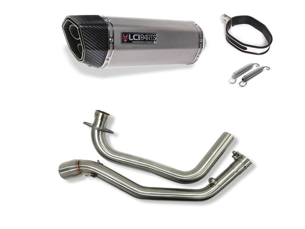 スズキ ジクサー250 GIXXER250 / ジクサーSF250 GIXXER SF250 2019-2025 LCIPARTS ツインエンド ステンレス フルエキゾーストマフラー
