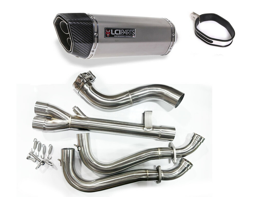 スズキ GSX-8S 2023-2025 GSX-8R 2024-2025 LCIPARTS ツインエンド ステンレス フルエキゾーストマフラー