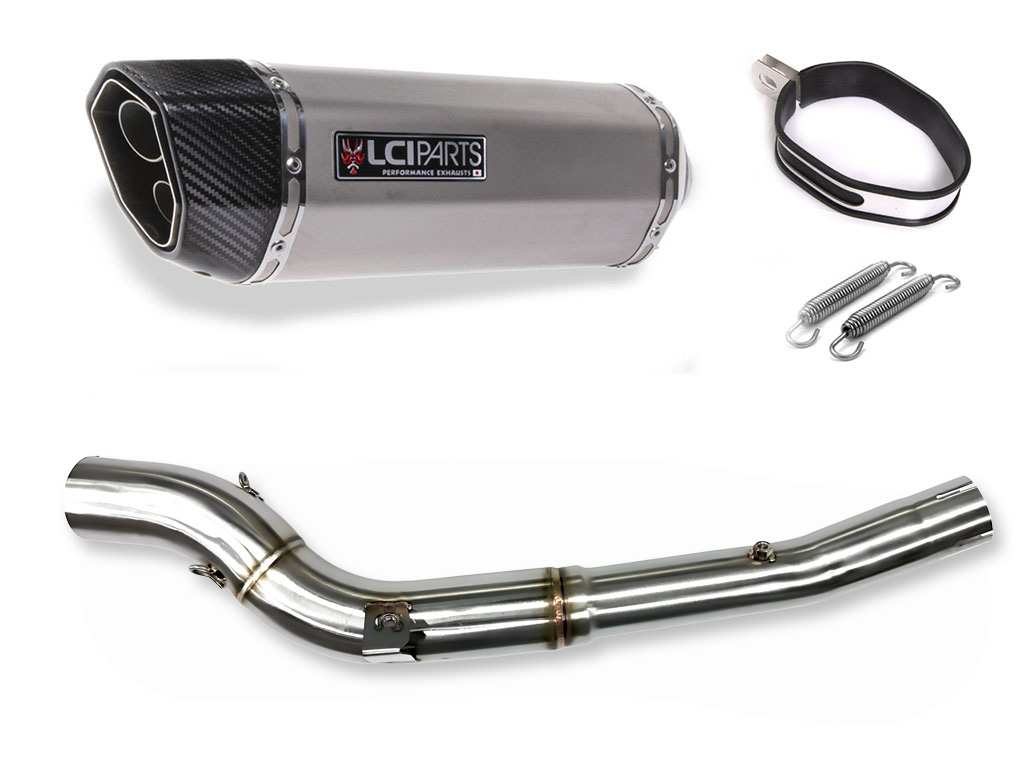 スズキ DR-Z400 | DR-Z400S | DR-Z400SM | 2000-2009 LCIPARTS ツインエンド ステンレス スリップオンマフラー