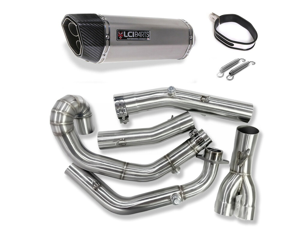スズキ SV650 2003-2015 LCIPARTS ツインエンド ステンレス フルエキゾーストマフラー