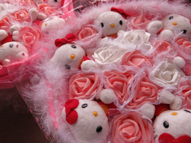 キティ ぬいぐるみ コルサージュ 花貢物 キティちょいちょい昇降口 キティ コサージュ つけ届 枯れない造花塗布 Doorswindowsstairs Co Uk