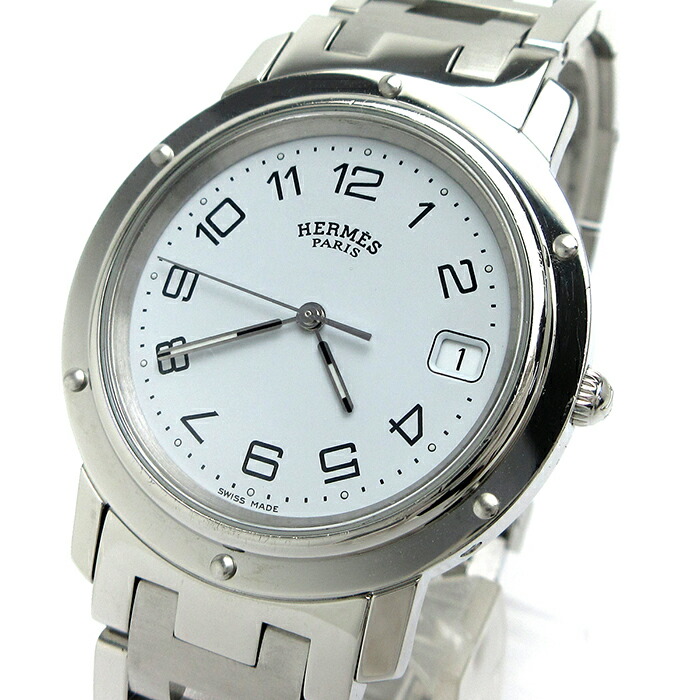 楽天市場】エルメス クリッパー CL6.410 革ベルト 中間 未使用