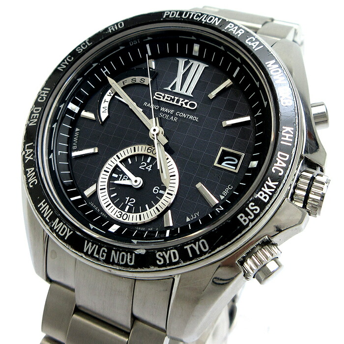 SEIKO ブライツ 8B54-0AG0 SS 黒 ソーラー 箱 メンズ セイコー SEIKO 8B54-0AV0 SAGA139 ブライツ クロノグラフ 6P
