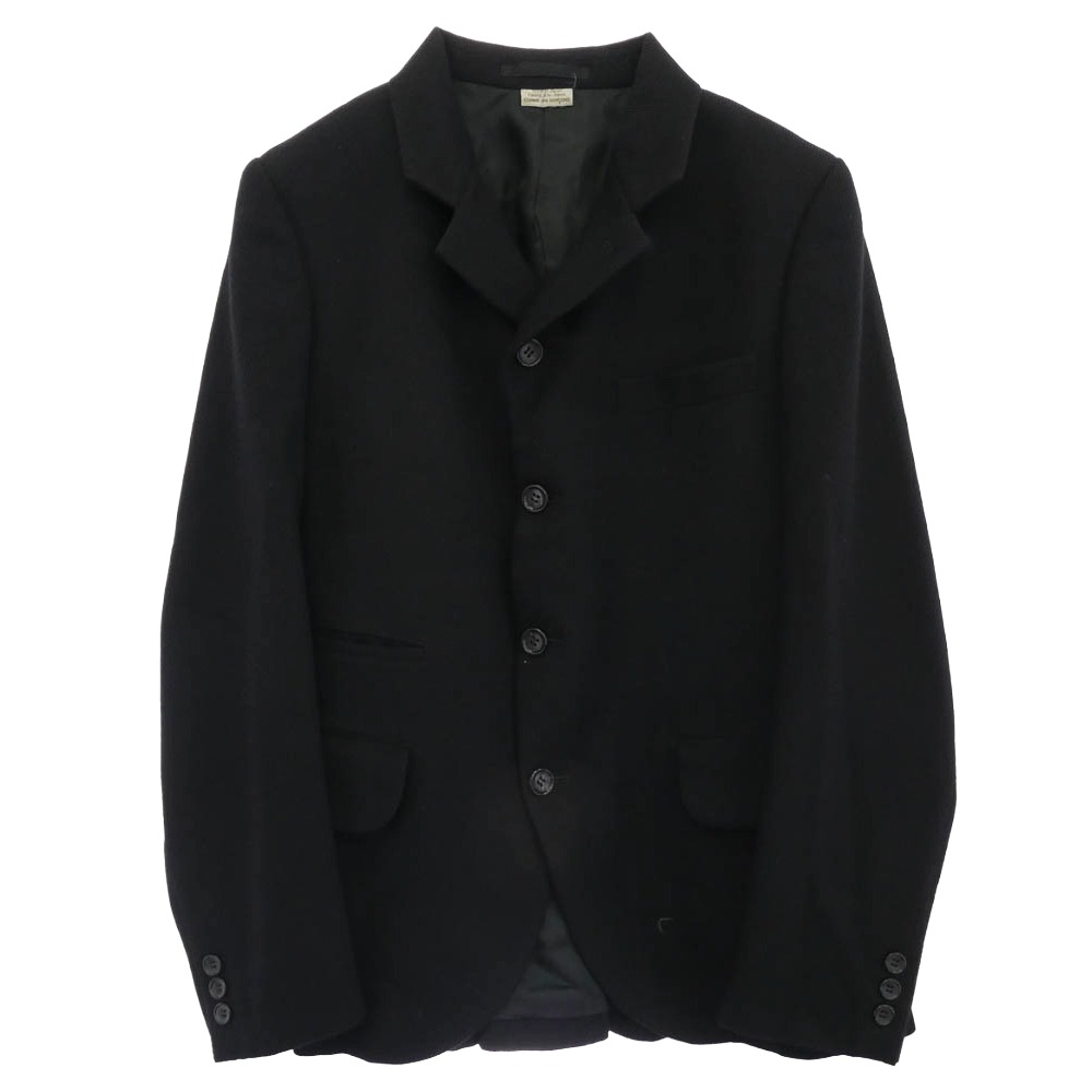 COMME des GARCONS HOMME PLUS コムデギャルソンオムプリュス 23SS PK-J017 うしろ側 3 ジップ 図案化 テーラード 上衣 黒いこと系 XS  メンズ【古着】【中古】 コート・ジャケット-メンズファッション