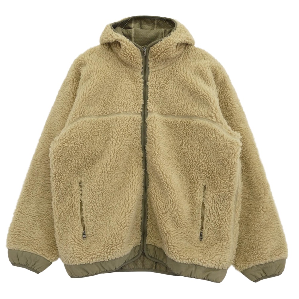 patagonia パタゴニア 04AW 20930 RETRO RHYTHM HOODY レトロ リズム フーディー ボア フリース パーカー ベージュ系 L メンズ【古着】【中古】