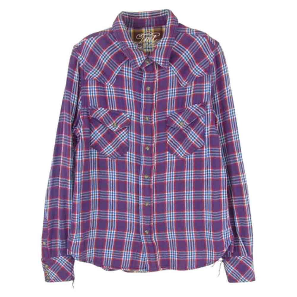 楽天市場】TTT MSW Wool cashmere check shirt ティー ウール カシミア