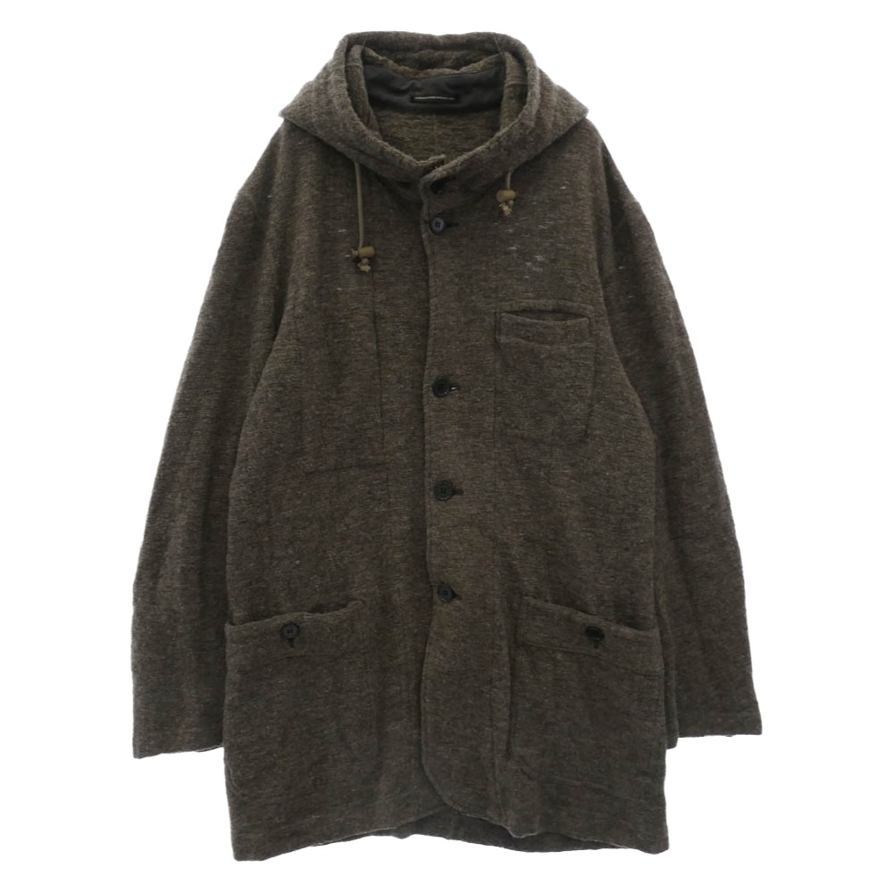 Y\u0027s Yohji Yamamoto ワイズ ヨウジヤマモト MZ-J24-109 羊毛 ボンネット ロング 厚地の外套 赤銅色系 3  メンズ【古着】【中古】