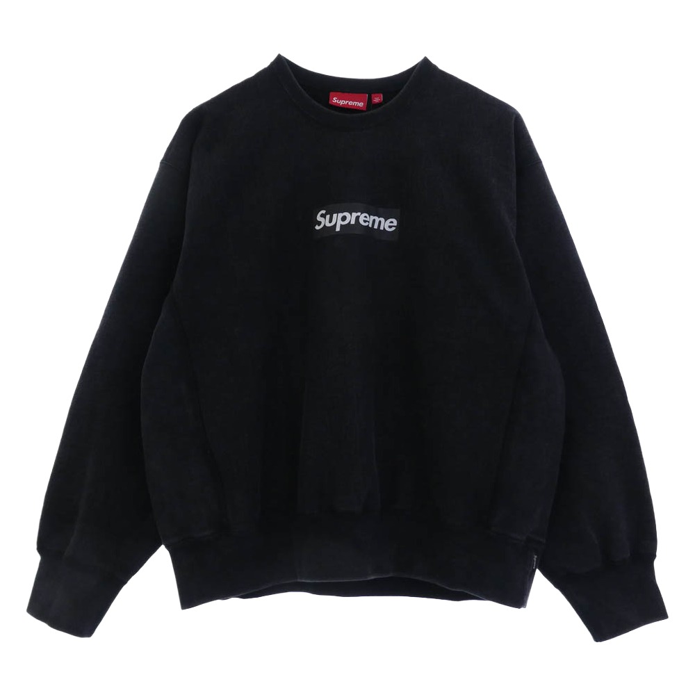 Supreme シュプリーム 25SS Washed Box Logo Crewneck ウォッシュド ボックスロゴ クルーネック スウェット ブラック系 L 【極上美品】 メンズ【古着】【中古】 30,009円