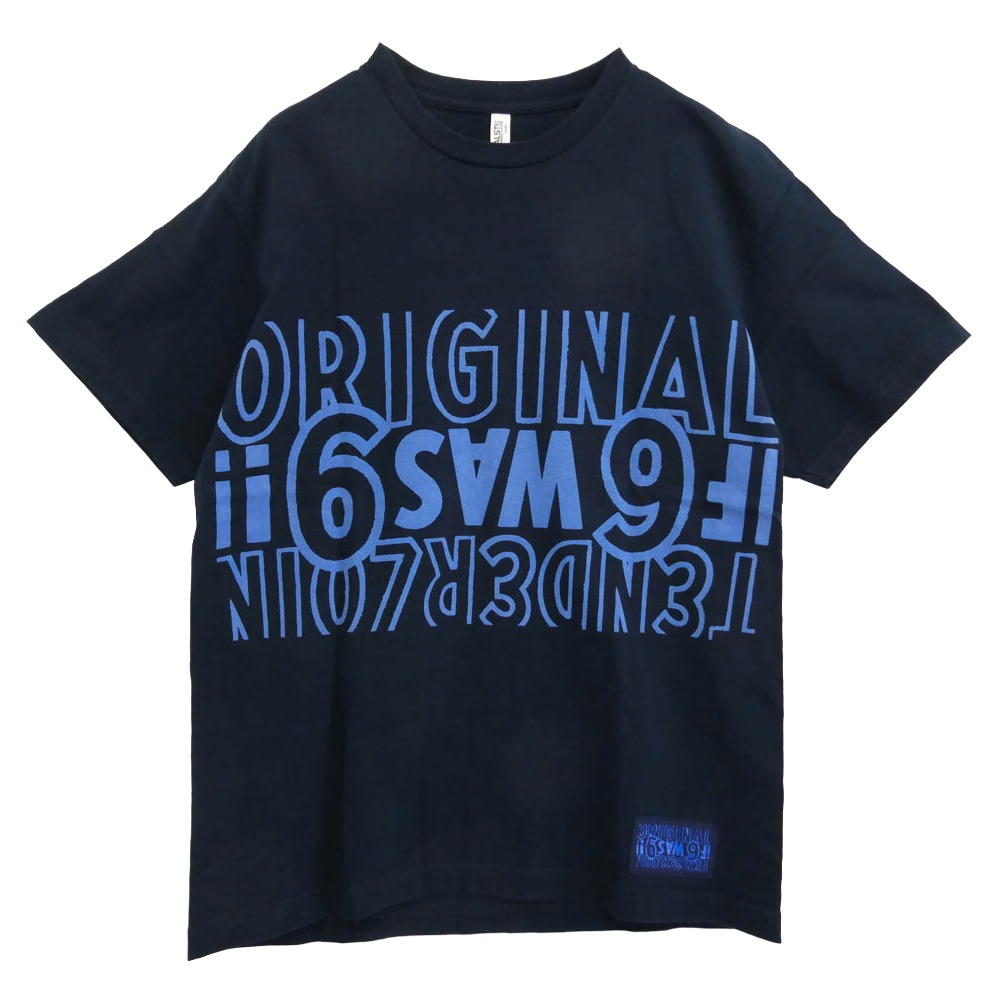 TENDERLOIN テンダーロイン 22SS TEE 3A ロゴ 半袖 Tシャツ ネイビー ネイビー系 L メンズ【古着】【中古】
