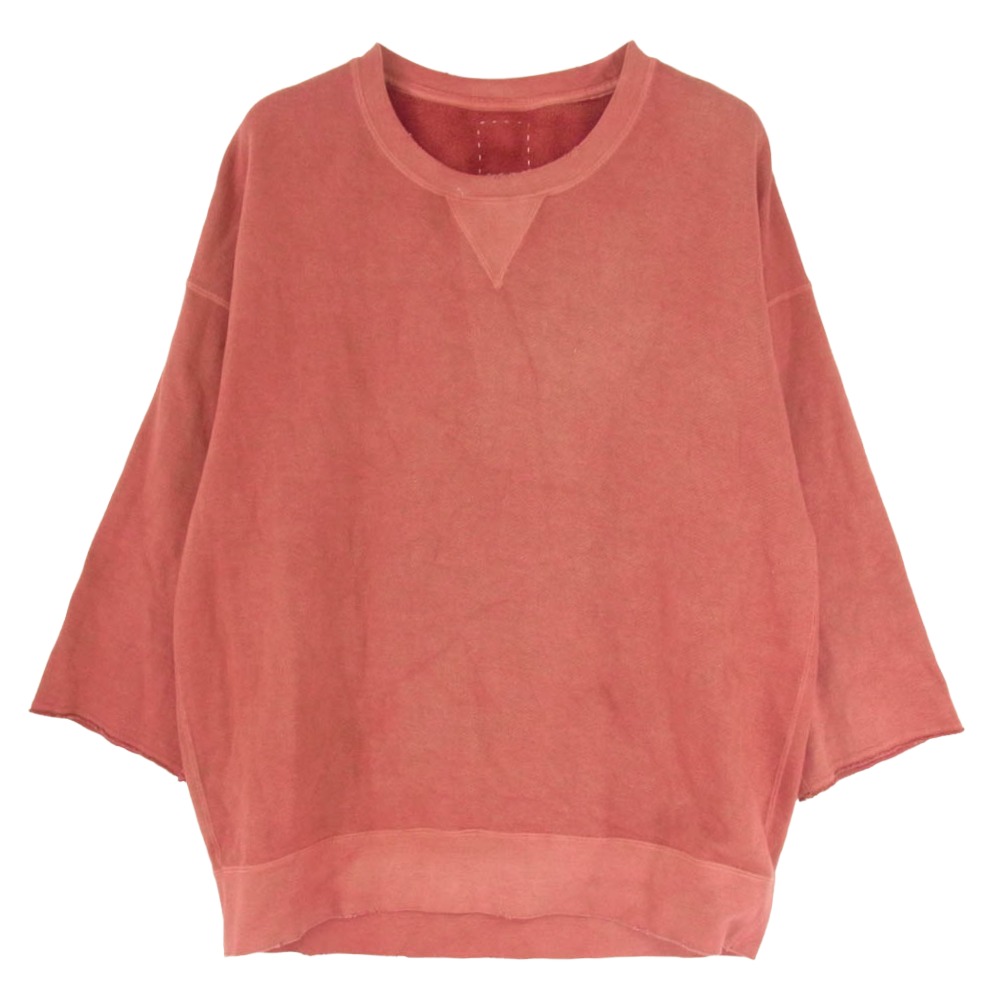 VISVIM ビズビム 18ＡＷ 0118205010020 JUMBO SWEAT CREW 3/4 UNEVEN DYE ジャンボ 汗水 赤いこと系 2  メンズ【古着】【中古】