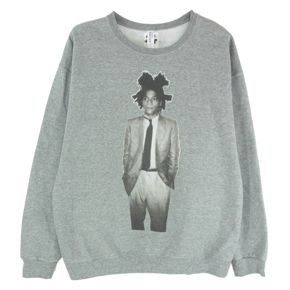 WACKO MARIA ワコマリア BASQUIAT-WM-SS05 JEAN-MICHEL BASQUIAT バスキア SWEAT SHIRT 労働者の一団素っ首 トレーナー 調教師 薄墨色系 L メンズ【古着】【中古】