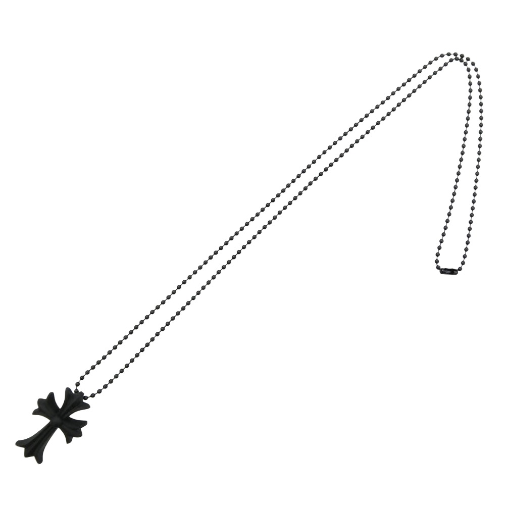 CHROME HEARTS クロムハーツ（藍本無） RUBBER CH CRS 思われ人 CH差し交わす ケイ素樹脂 首飾り 黒いこと系  メンズ【中古】