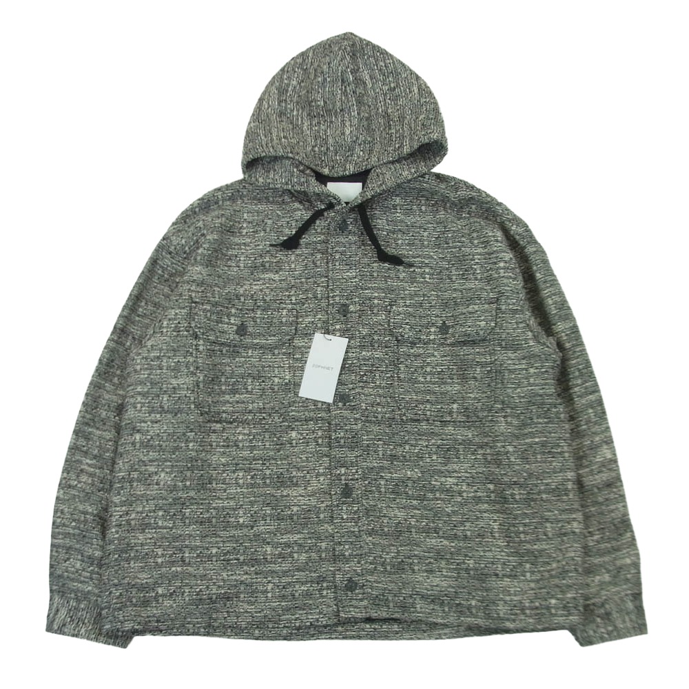 SOPHNET. ソフネット 26SS SPNT-260032 FANCY TWEED HOODED SHIRT ファンシー ツイード フーデッド シャツ ジャケット グレー系 3【新古品】【未使用】 メンズ【古着】【中古】｜ブランド古着 ライフ店