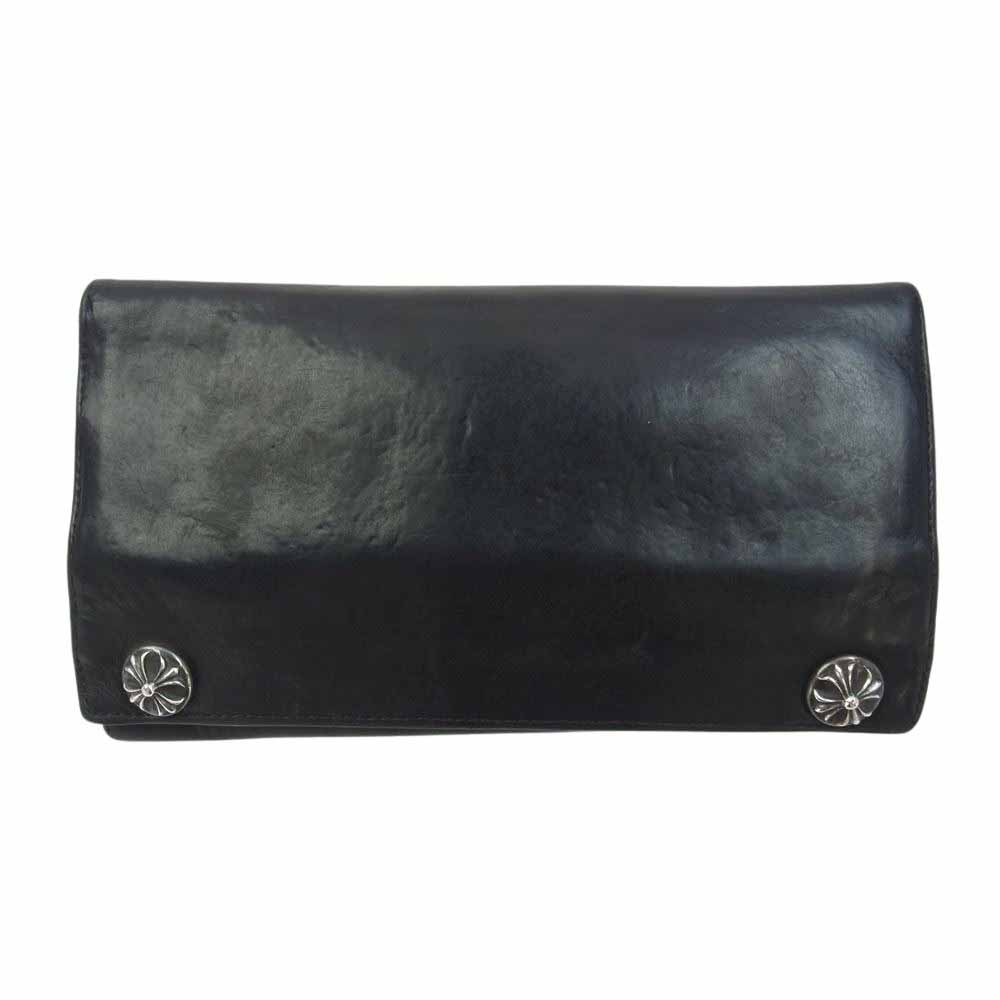 楽天市場】CHROME HEARTS クロムハーツ（原本無） 財布 LONG WALLET グリーシー クロスボタン レザー ロング ウォレット  ブラック系 メンズ【中古】 : ブランド古着 ライフ楽天市場店