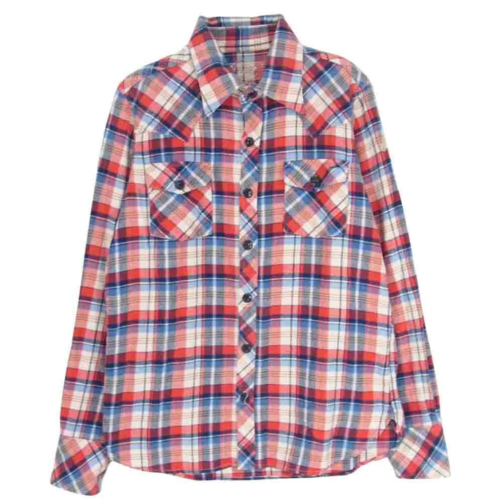 定価30800円 TMT INDIGO CHECK SHIRTS 赤/インディゴ 楽天市場】TMT ティーエムティー シャツ サイズ:M インディゴ