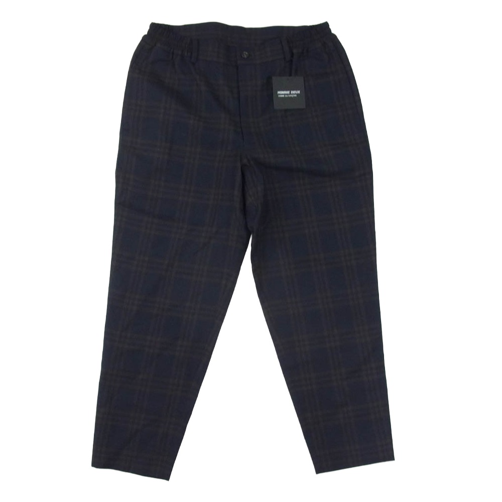 COMME des GARCONS HOMME DEUX コムデギャルソンオムドゥ 25AW DP-P030-051 Wool Dark Check Pants 羊毛 うす暗い照合のしるし ズボン下 トラウザーズ 米国海軍系 XS 【飛び切り美品】 メンズ【古着】【中古】