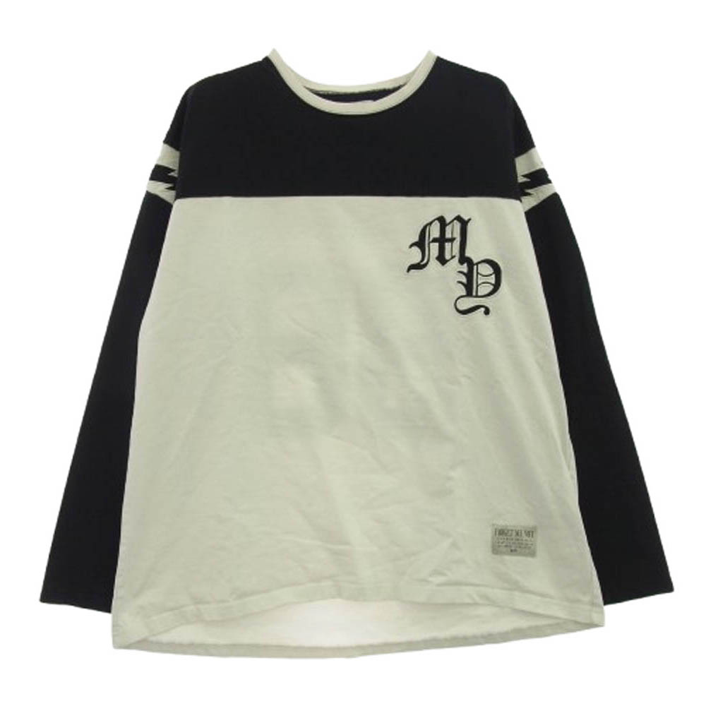 メイヨー MAYO 23MY-LT13 THUNDER EMBROIDERY FOOTBALL LONG SLEEVE TEE サンダー エンブロイダリー フットボール ロングスリーブ 長袖 Tシャツ ホワイト系 L メンズ【古着】【中古】