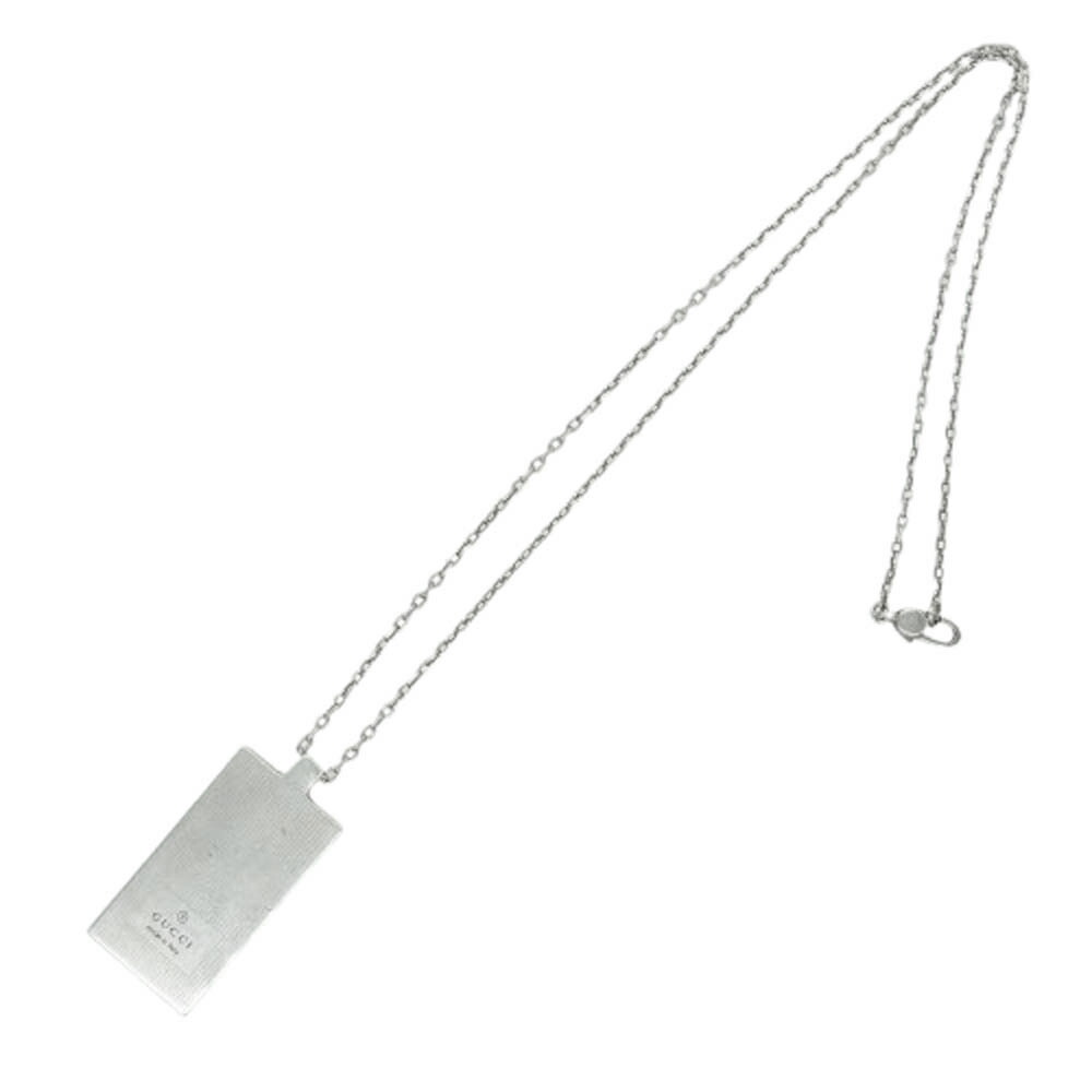 グッチ GUCCI ナンバー 8 ロゴ プレート ネックレストップ SV925 グッチ GUCCI ナンバー 8 ロゴ プレート ネックレストップ SV925
