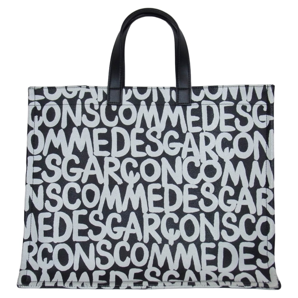 COMME des GARCONS コムデ給仕 GC-K201 Artwork by baanai 作物細工物 トート 御徒面子 黒いこと系 レディース【中古】