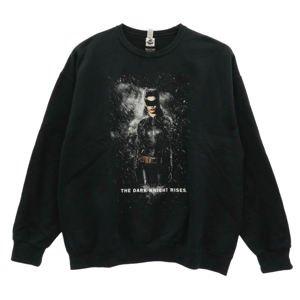 WACKO MARIA ワコマリア THE DARK KNIGHT TRILOGY SWEAT SHIRT(TYPE-8) 暗然たるナイト爵 刷り上げる 労働者の一団のど首 汗水 調教師 黒いこと系 XXL メンズ【古着】【中古】