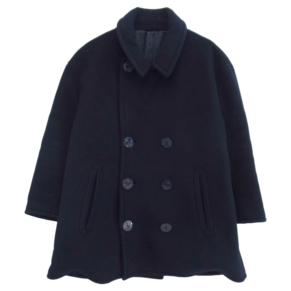 doublet ダブレット 18AW 18AW06CO21 Bonding Oversized Pea Coat 厚地の外套大きさ P厚地の外套 ダークネイビー系 S  メンズ【古着】【中古】