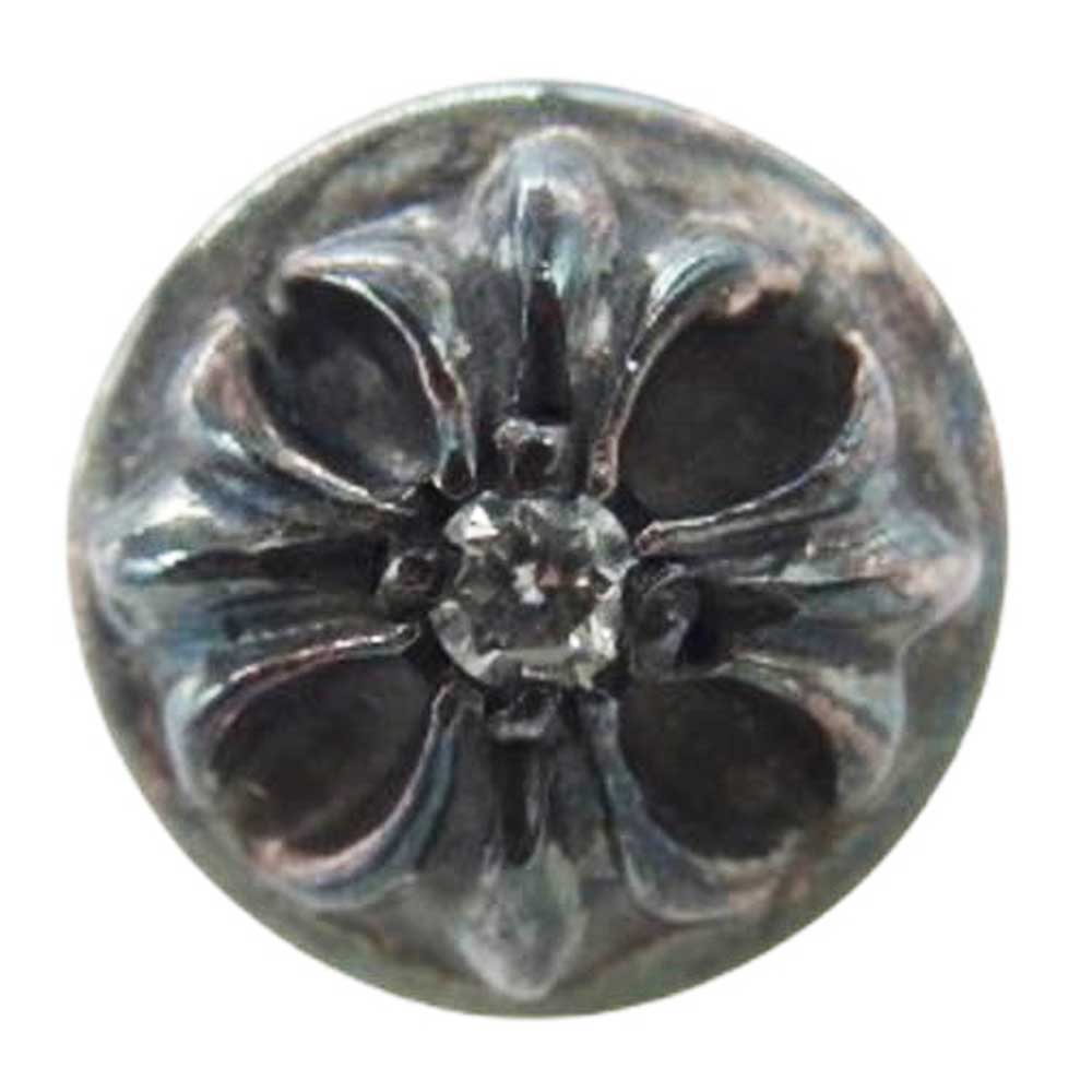 CHROME HEARTS クロムハーツ（原本有） STUD CRSBLL 1/DIA 1金剛石 クロスボール スタッド ピアス  メンズ【中古】