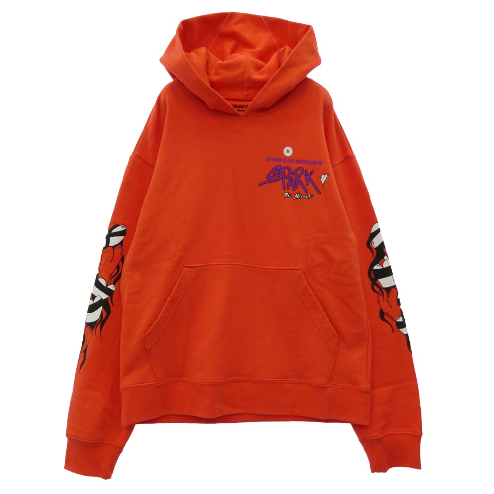 CHROME HEARTS クロムハーツ（藍本無） PPO Spark The Heart 固定ディスク PLVR Matty Boy PPO スパークザハート 固定ディスク ティーシャツ マッティボーイ パーカー フーディー 赤いこと系 M 【美品】 メンズ【古着】【中古】
