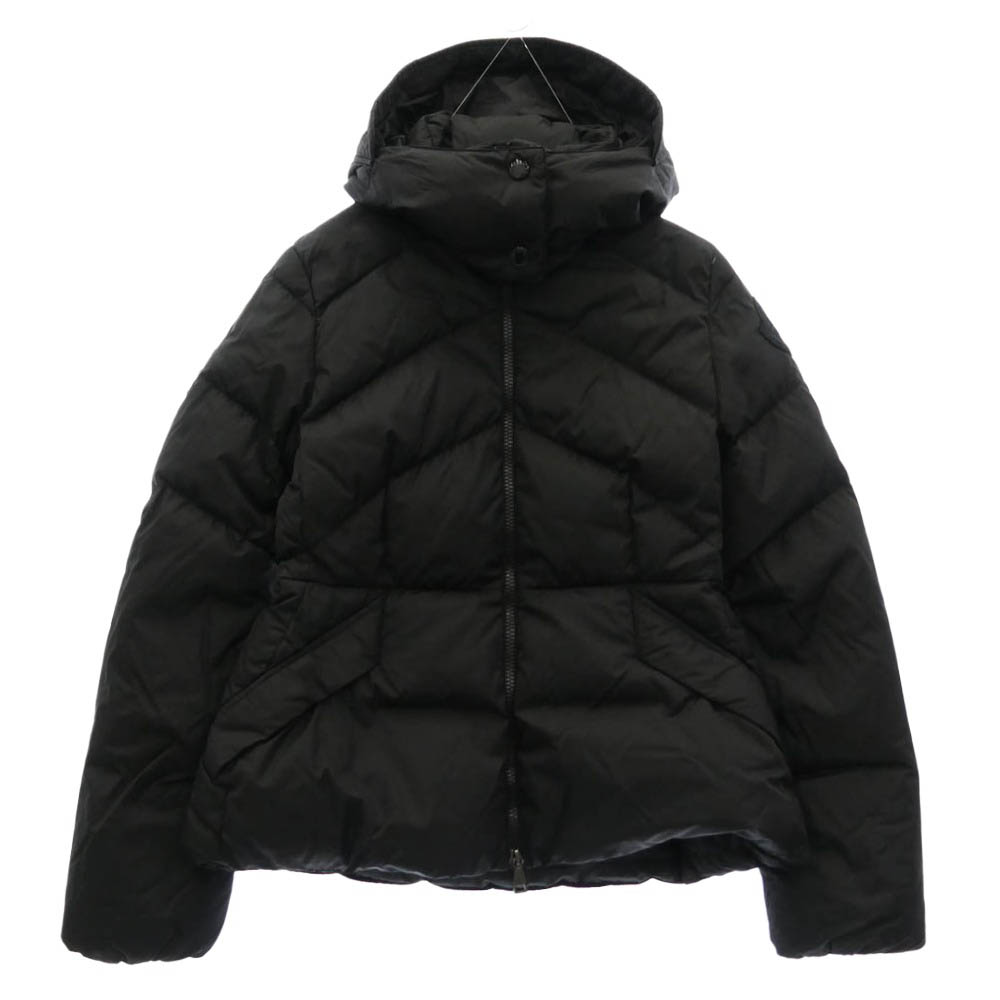 MONCLER モンク軌跡 20AW F20931A54600 C0068 ALOES GIUBBOTTO アロエ ロゴタイプ ドローコード ボンネット 落ち込む上衣 黒いこと系 レディース【古着】【中古】