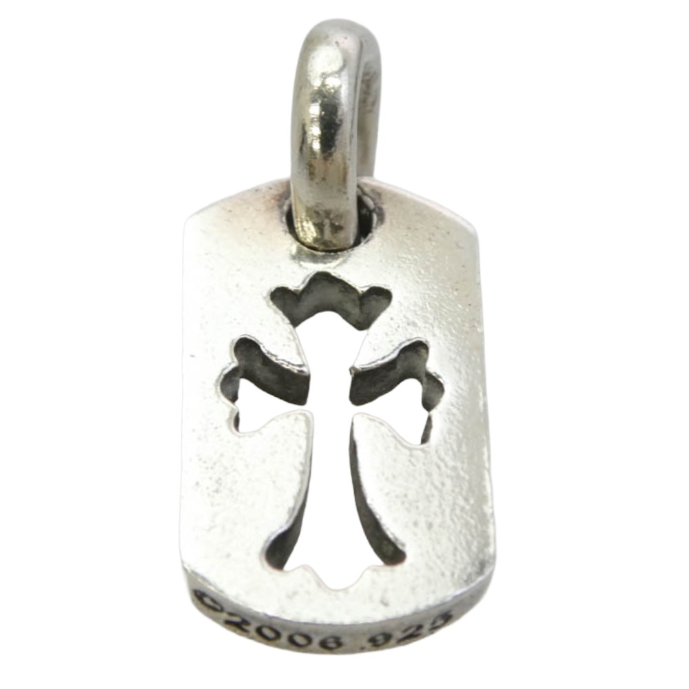 CHROME HEARTS クロムハーツ（原本有） DT TNY CO CRS タイニー カットアウトクロス ドッグタグ 惹きつける いの一番 しろがね色系 メンズ【中古】