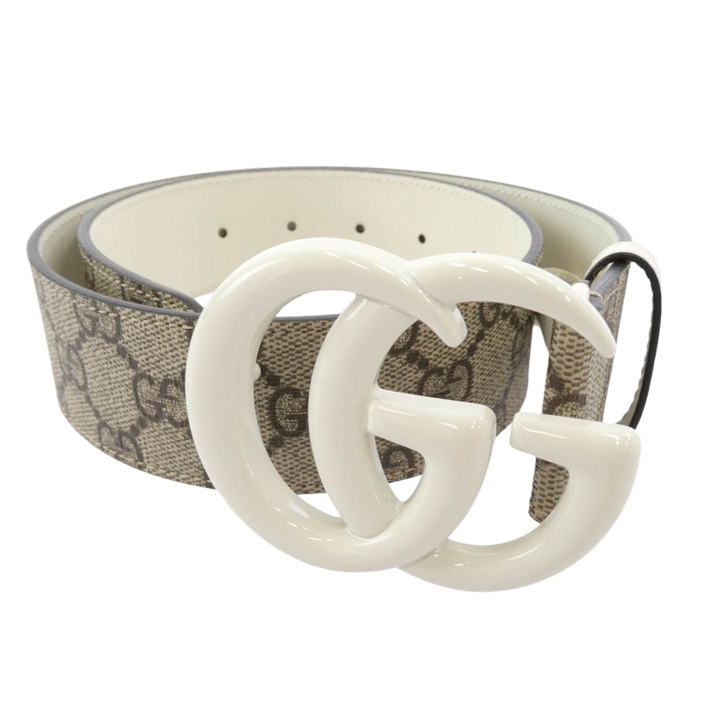 楽天市場】【グッチ】Gucci パール ダブルG バックル レザー ベルト