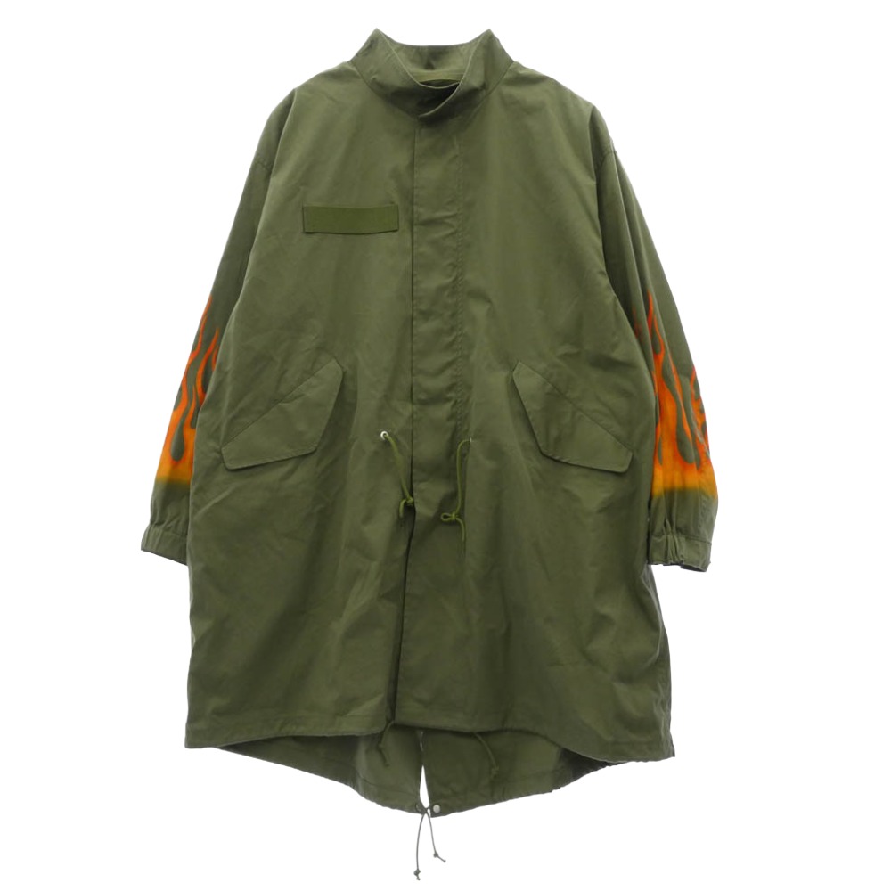 テンダーパーソン TENDER PERSON 26SS SJLT-4214 FISHTAIL FIELD COAT フレイムスリーブ バックパッチ フィッシュテール モッズコート フィールドコート グリーン系 2 【極上美品】 メンズ【古着】【中古】｜ブランド古着 ライフ店
