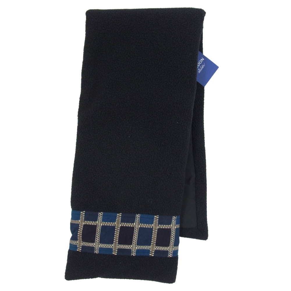 KUON クオン 252GD071417 High Pile Fleece Scarf ハイパイル フリース スカーフ 中綿 マフラー ブラック系 【極上美品】 メンズ【中古】