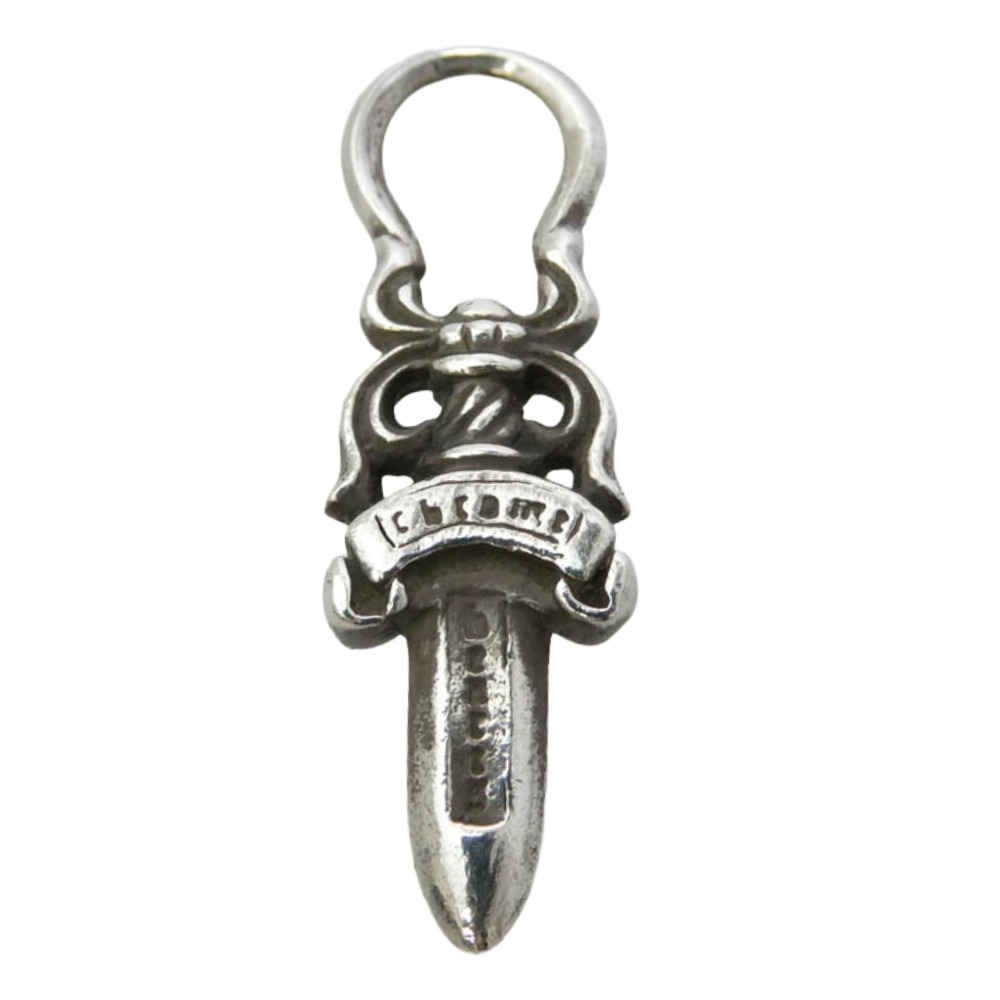 CHROME HEARTS クロムハーツ（原型無） #5 DAGGER ZIP2 ダガージップ シャンデリヤとっ始め しろがね色系 メンズ【中古】