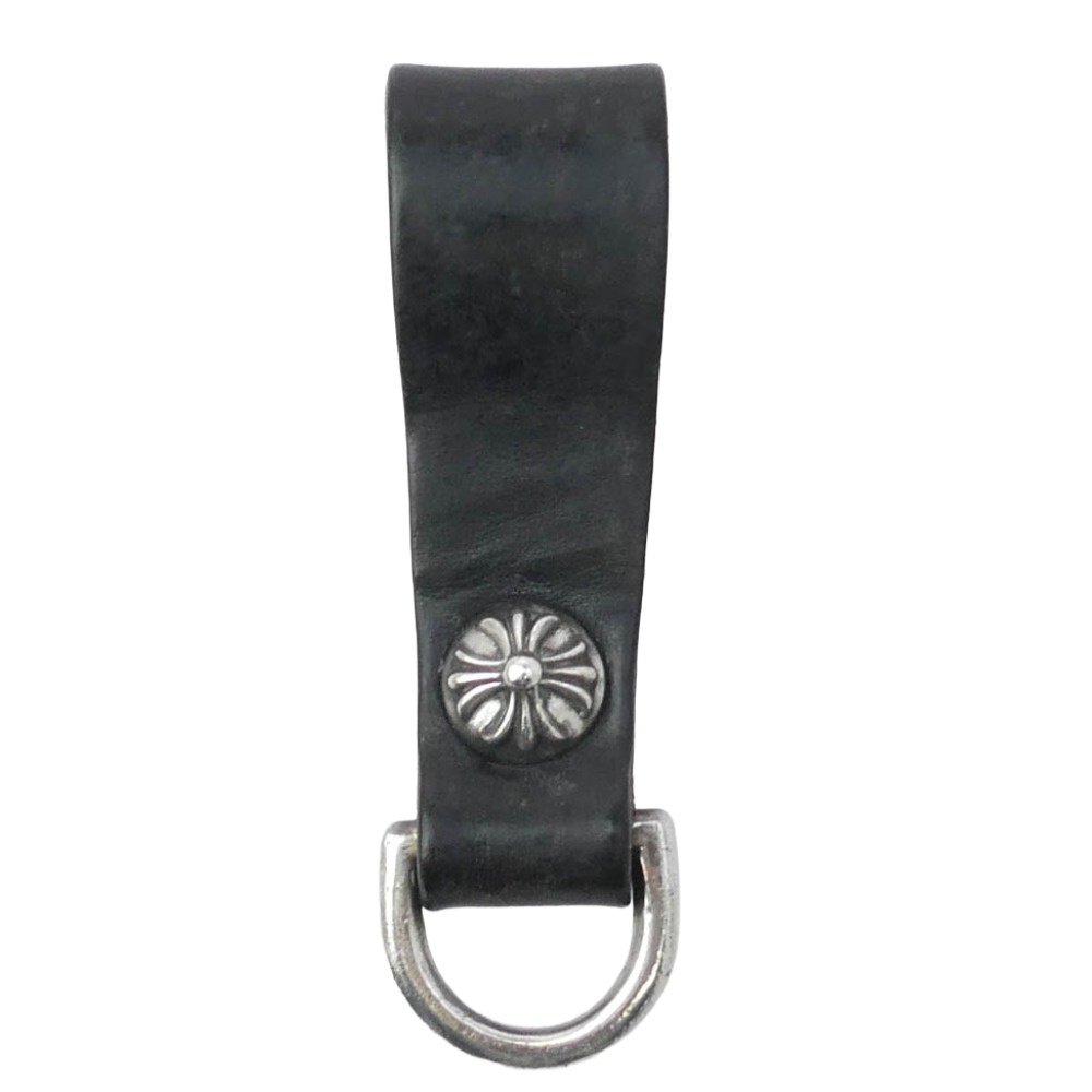CHROME HEARTS クロムハーツ（原型無） BELT LOOP D RING クロスボールボタン Dカン 三尺帯繰り返し 黒いこと系 しろがね色系  メンズ【中古】
