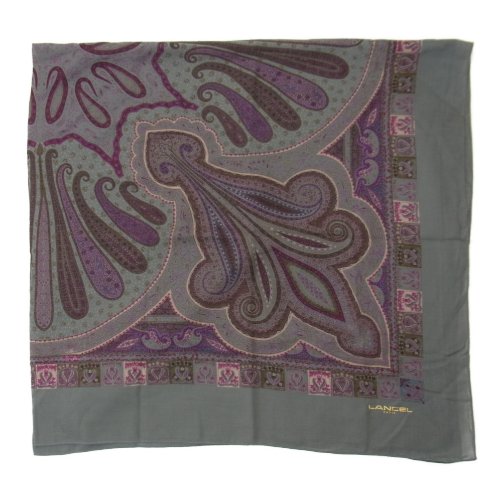 楽天市場】ランセル 大判ストール シルク×ウール ブラック 中古 A