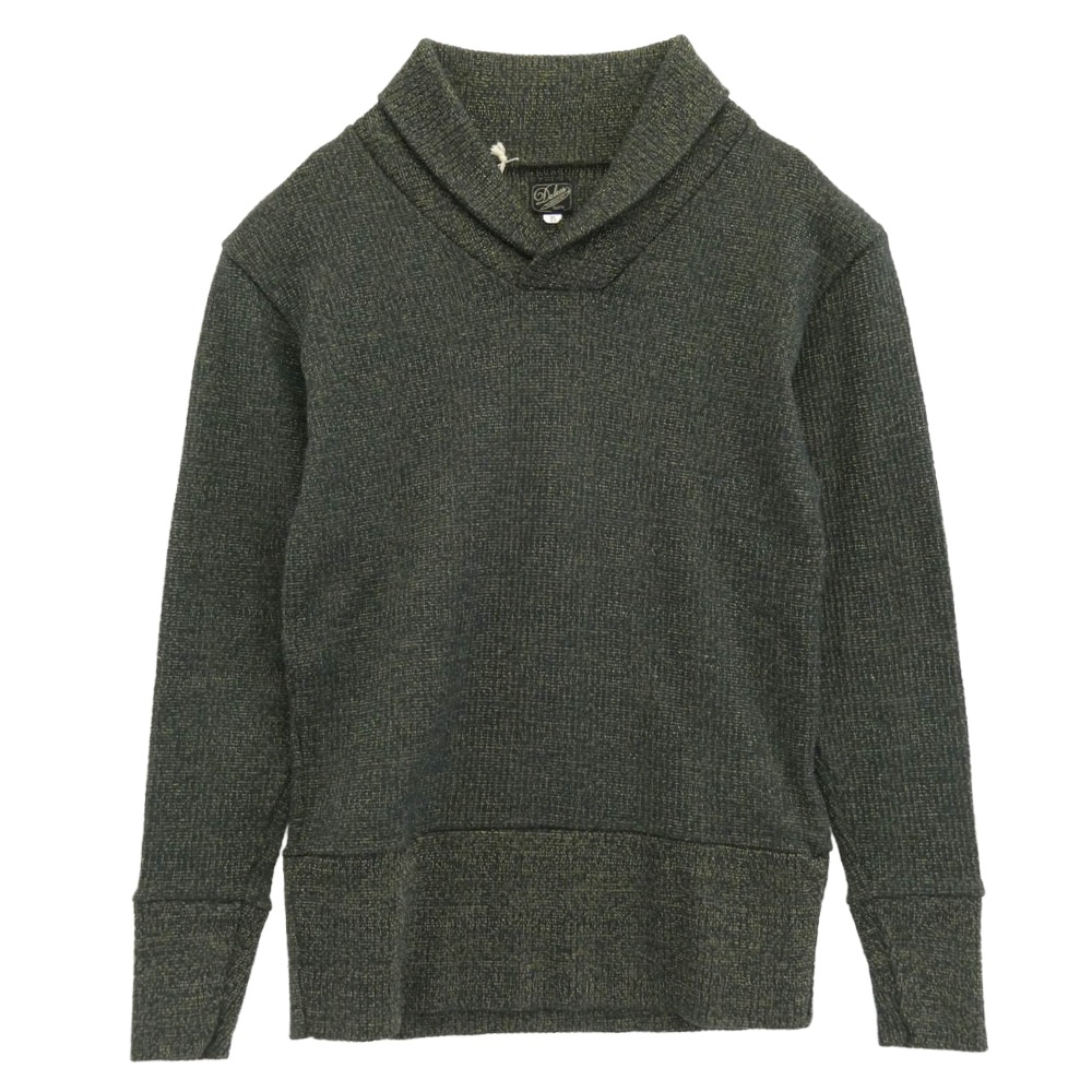 ダリーズ DALEE'S Singer Knit ショールカラー ラメ シンガー ニット グリーン系 35 【美品】 メンズ【古着】【中古】