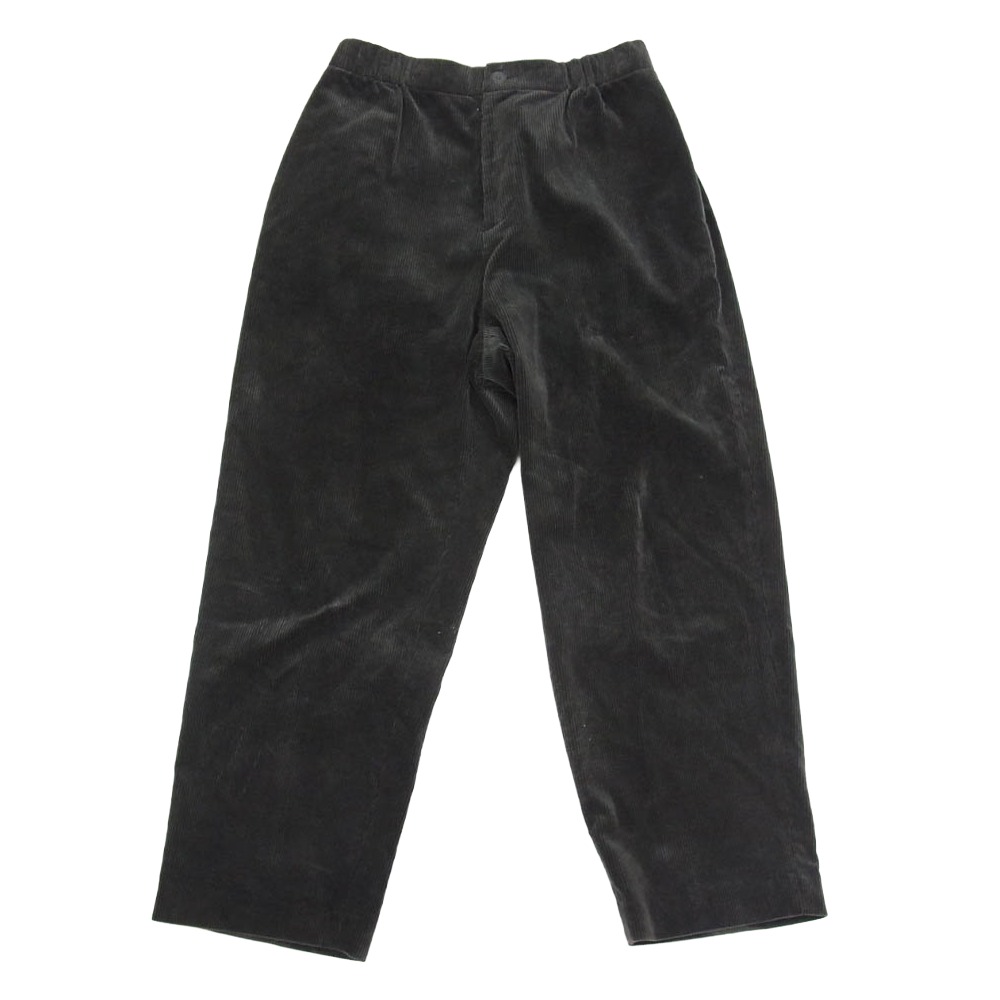 ATON エイトン 7074533 コーデュロイ コットン 日本製 ロング パンツ ブラック系 02 メンズ【古着】【中古】
